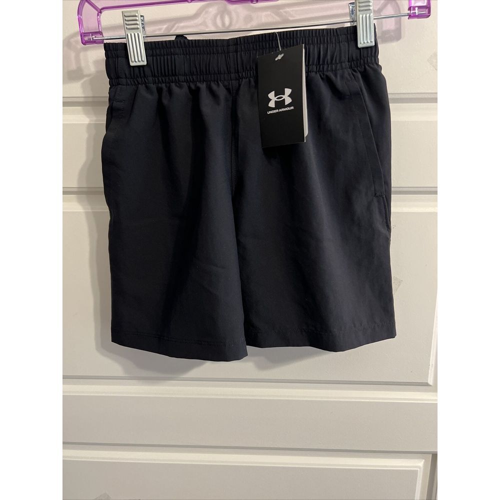 New Under Armour Boys' Woven Graphic Shorts YXS Black MSRP‎ $25